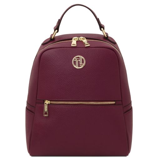 Prisma Soft Leather Backpack Bordeaux TL142483