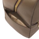 Prisma Rucksack aus Weichem Leder Dunkel Taupe TL142483