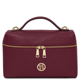 Scrigno Bauletto in Pelle Morbida Bordeaux TL142484
