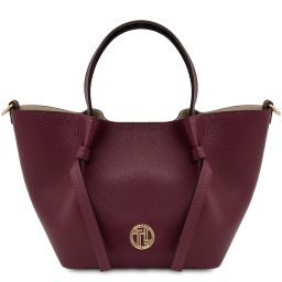 Legame Bolso a Mano en Piel - Misura Pequeña Bordeaux TL142482