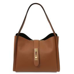 Soave Soft Leather Handbag Коньяк TL142489