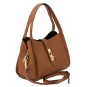 Soave Soft Leather Handbag Cognac TL142489