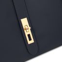 Soave Soft Leather Handbag Dark Blue TL142489