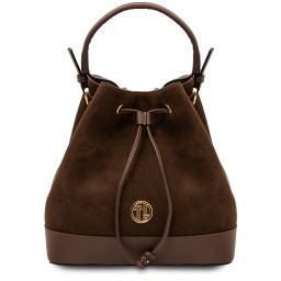 Minerva Bolso Cubo Secchiello en Piel Café TL142476