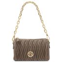 Chantilly Mini Bowling Leather bag Dark Taupe TL142493