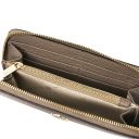Financier Exclusive zip Around Leather Wallet Dark Taupe TL142494
