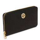 Financier Exclusive zip Around Leather Wallet Black TL142494