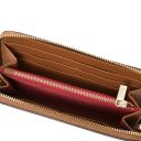 Financier Exklusive Damenbrieftasche aus Leder mit Rundum-Reißverschluss Cognac TL142494