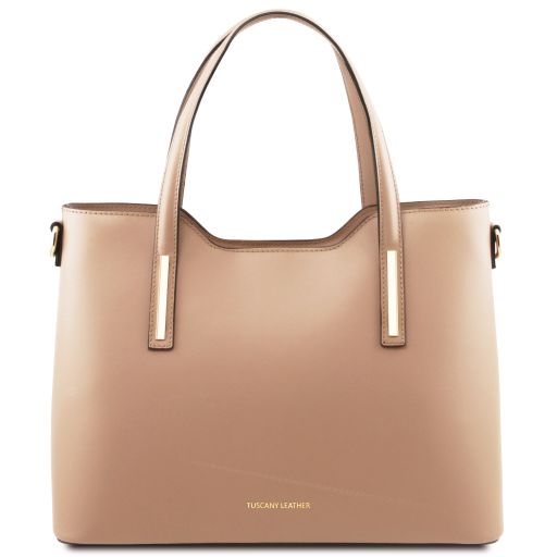 Olimpia Leather Tote Champagne TL142347