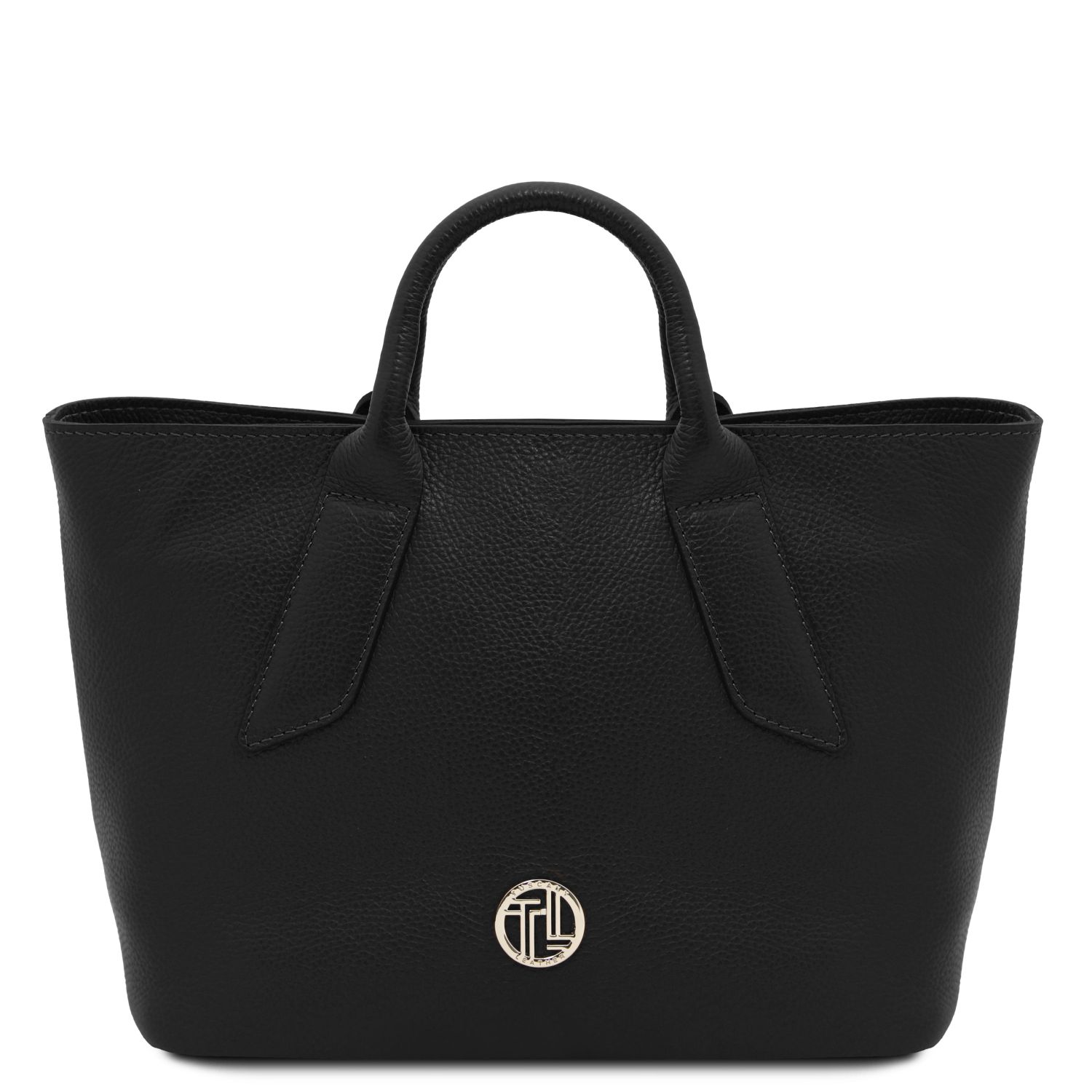 Borsa a mano in pelle Nero