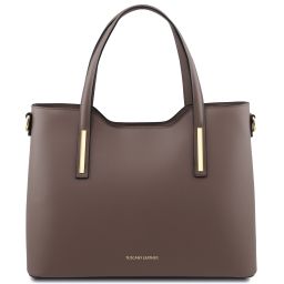 Olimpia Leather Tote Dark Taupe TL141412