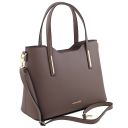 Olimpia Shopping Tasche aus Leder Dunkel Taupe TL141412