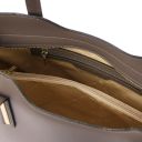 Olimpia Shopping Tasche aus Leder Dunkel Taupe TL141412