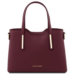 Olimpia Ledertasche aus Leder - Klein Bordeaux TL141521