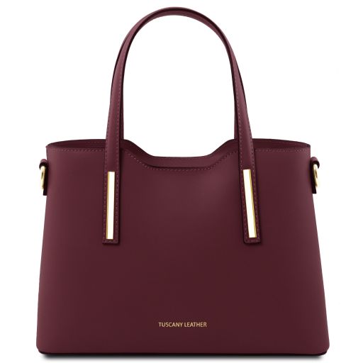 Olimpia Ledertasche aus Leder - Klein Bordeaux TL141521