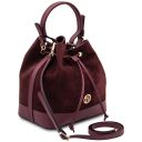 Minerva Leather Bucket bag Bordeaux TL142476