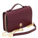 Opera Clutch aus Leder mit Schulterkette Bordeaux TL142505