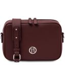 Cubetto Bolso con Badolera en Piel Bordeaux TL142499