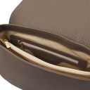 Sella Bolso con Badolera en Piel Marrón topo oscuro TL142506