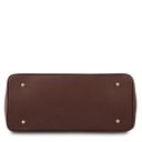 TL Bag Handtasche aus Leder mit Goldfarbenen Beschläge Kaffee TL141529