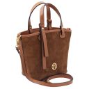 Glacette Beuteltasche aus Wildleder Cognac TL142261
