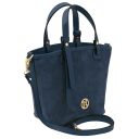 Glacette Beuteltasche aus Wildleder Dunkelblau TL142261