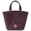 Glacette Suede Leather Bucket bag Bordeaux TL142261
