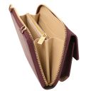 Urania Leather Wallet/phone Holder With Strap Bordeaux TL142433