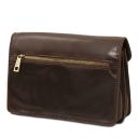 Max Elegante Handgelenktasche/Herrentasche aus Leder Dunkelbraun TL8075