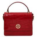 Croque Borsa a Mano in Pelle Effetto Cocco Rosso TL142503