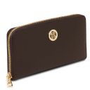 Financier Exclusive zip Around Leather Wallet Dark Brown TL142494