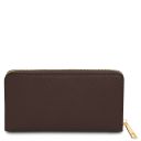 Financier Exclusive zip Around Leather Wallet Dark Brown TL142494