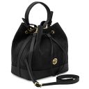 Minerva Leather Bucket bag Black TL142476
