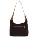 Sierra Suede Leather Shoulder bag Dark Brown TL142419