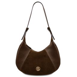 Goccia Borsa Hobo in Pelle Caffè TL142515