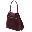 Nomade Suede Leather Fringe Shoulder bag Bordeaux TL142512