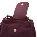 Nomade Bolso en Piel de Gamuza con Flecos Bordeaux TL142512