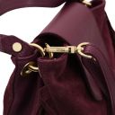 Nomade Bolso en Piel de Gamuza con Flecos Bordeaux TL142512