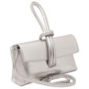 TL Bag Pochette in Pelle Metallic Argento TL141993