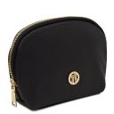 Vera Kosmetiktasche aus Weichem Leder Schwarz TL142521