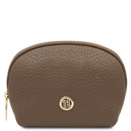 Vera Soft Leather Toiletry Case Dark Taupe TL142521