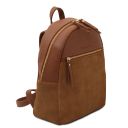 Itaca Rucksack aus Leder und Kosmetiktasche aus Weichem Leder Cognac TL142523