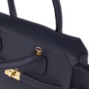 Origami Leather Tote Dark Blue TL142507