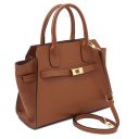 Origami Leather Tote Cognac TL142507