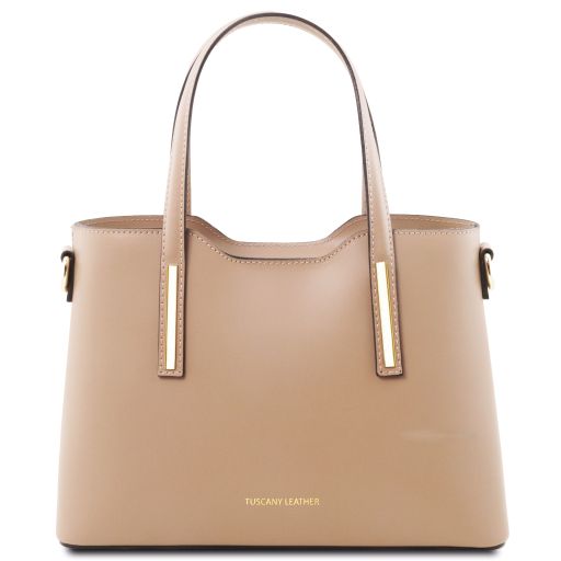 Olimpia Leather Tote - Small Size Champagne TL141591