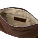 Nomade Suede Leather Fringe Clutch Dark Brown TL142495