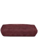 Nomade Pochette in Pelle Scamosciata con Frange Bordeaux TL142496