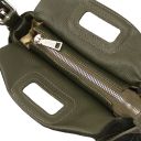 Nomade Suede Leather Fringe Clutch Forest Green TL142496