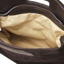 Nomade Clutch aus Wildleder mit Dekorativen Fransen Dunkelbraun TL142496