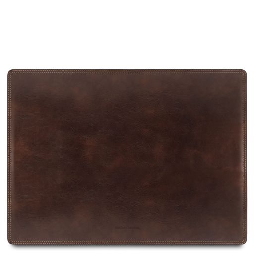Sous-main de Bureau en Cuir Marron foncé TL141892